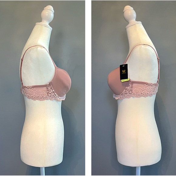 NWT WACOAL Embrace Lace Underwire T-Shirt Bra with foam cups 34B MAUVE purple - Picture 6 of 13